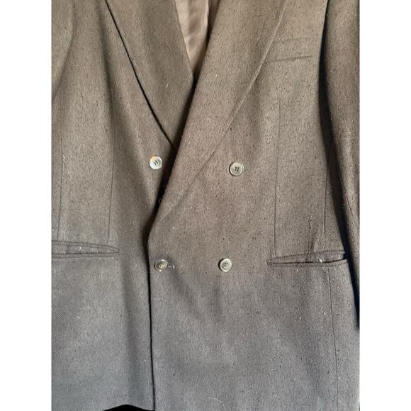 Vintage Egan Von Furstenberg Sz 38-40 R 100% Pure Silk Blazer Preppy Classic - Picture 11 of 13